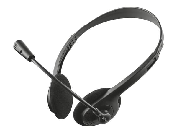 Headset, Trust Primo Chat, on-ear, kablet, sort
