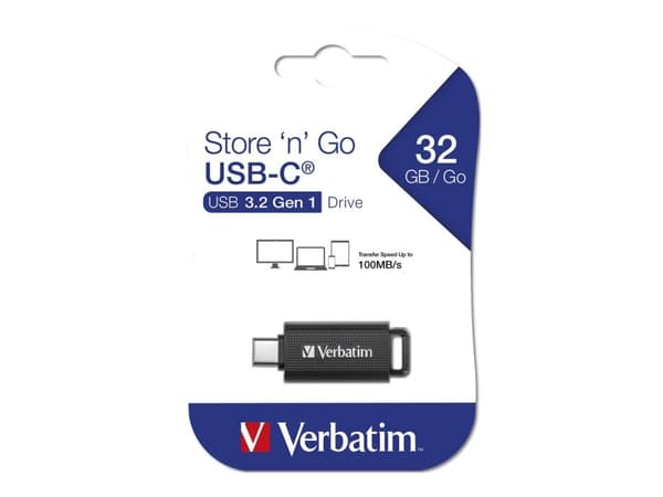 Verbatim Store 'n' Go - USB-flashstasjon - 32 GB - USB 3.2 Gen 1 / USB-C