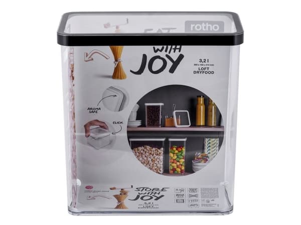 Rotho 1160800096WS, Container, Rektangulär, 3,2 l, Transparent, Plast, -20 ° C