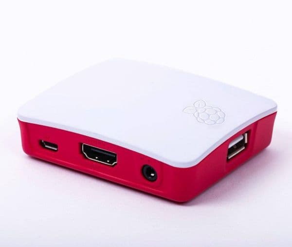 Raspberry Pi® RASPBERRY PI3A+ CASE SBC-kaappi Soveltuu: Raspberry Pi® A, Raspberry Pi® A+, Raspberry Pi® 3 A+ punainen, valkoinen