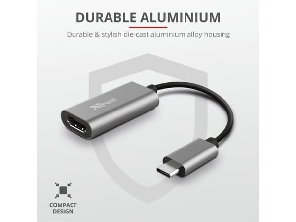 Trust Dalyx, USB Type-C, HDMI-lähtö