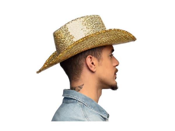 Kultainen cowboy-hattu