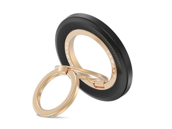 TECH-PROTECT MMR700 LAMANO magnetisk MagSafe phone ring – sort/guld