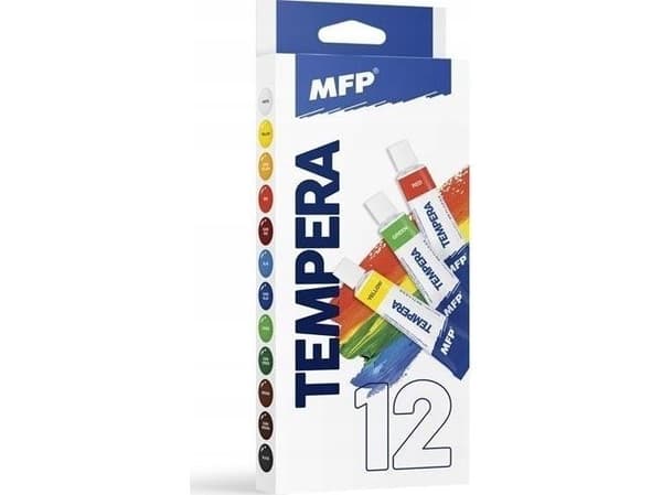 MFP-papper färg tempera 12 st 12 ml 6300357