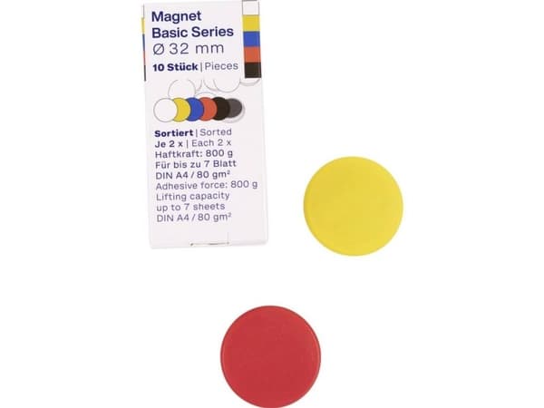 magnetoplan Magneetti Basic Series (Ø) 24 mm pyöreä 10 kpl 1862410