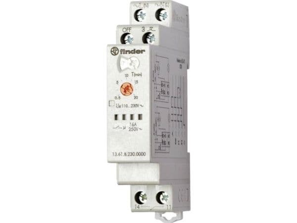 Kiprelæ elektronisk, multifunktion, 1 slutte, 16A, 230V AC