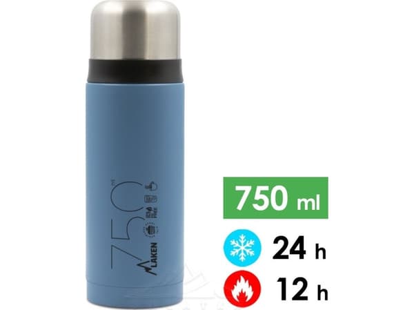 Laken termoflaske i stål 0,75 l blå