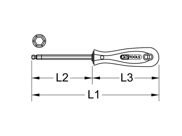 KS Tools 962.0951, 190 mm, 50 g
