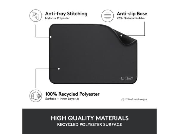 Tech-Protect A100 musematte 35 x 25 cm svart