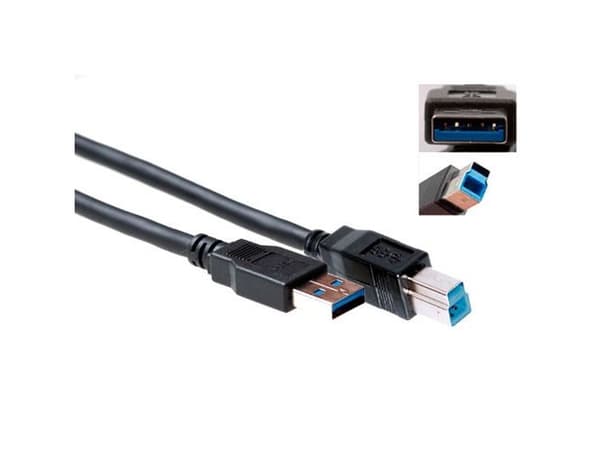 Advanced Cable Technology USB 3.0 -kaapeli 0,5 m USB A uros USB B uros, musta (SB3016)