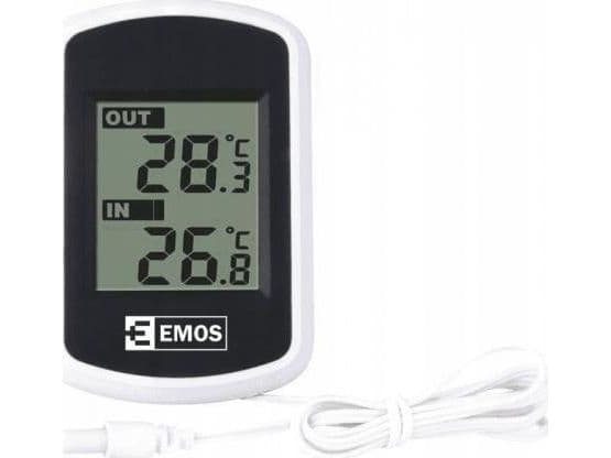 Emos E0041, Digitalt, Rektangulær, AC, AAA, 57 mm, 18 mm
