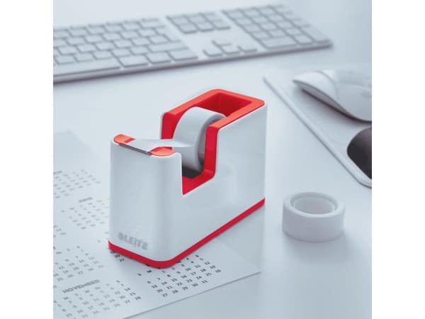 Leitz WOW - Dispenser med kontorstejp - stationär dator - röd