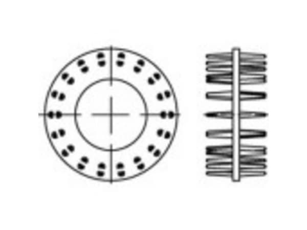 TOOLCRAFT formbara trästift 135714 50 st (Ø) 80 mm