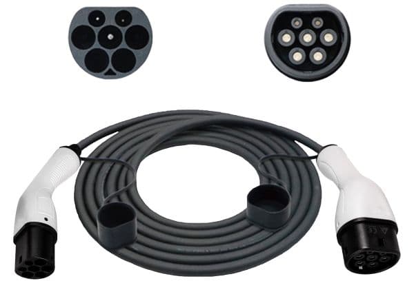 Sinox EV latauskaapeli tila 3. 32A 3 vaihetta. 5m. Musta