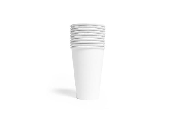 Vita pappmuggar, 350 ml, 10 st