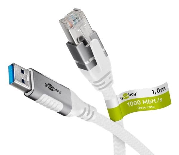 Ethernet-kabel USB-A 3.0 til RJ45, 1,5 m