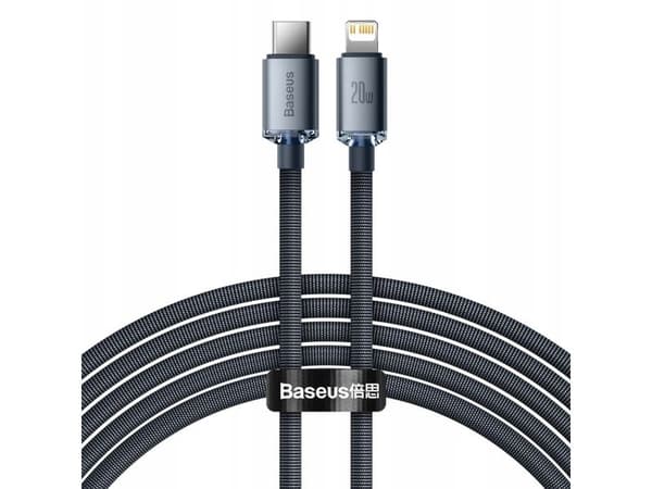 Baseus CAJY000301, Harmaa, USB C, Lightning, 2 m, Uros, Uros