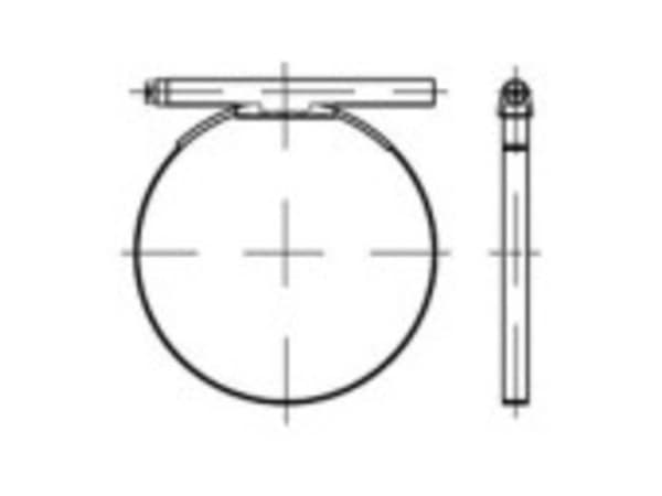 TOOLCRAFT 1066974 slangestrips i rustfritt stål 25 stk