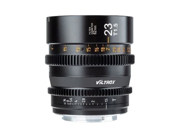 VILTROX S23mmT1.5 E, Sony E, Sony E, Svart, 500 g, 72 mm, 72 mm
