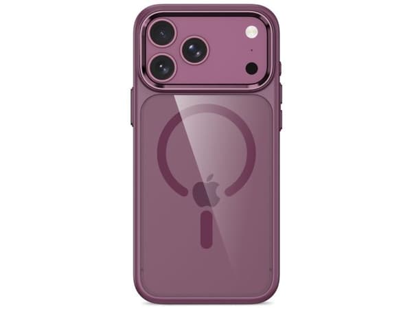 Tech-Protect Magmat Magsafe CC Case for iPhone 17 Pro / 18 Pro - Transparent Burgundy