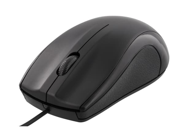 DELTACO MS-711 - Mus - optisk - 3 knapper - kablet - USB 2.0 - svart