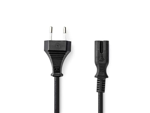 Nedis strömkabel Nedis CEGL11040BK50 strömkabel Svart 5 m C7-panel