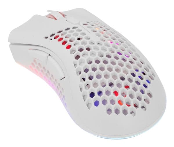 White Shark LIONEL, Ambidextrous, Optisk, Bluetooth, 10000 DPI, Vit