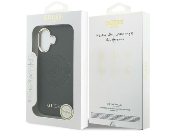 Guess perforert 4G MagSafe-etui til iPhone 17 - svart