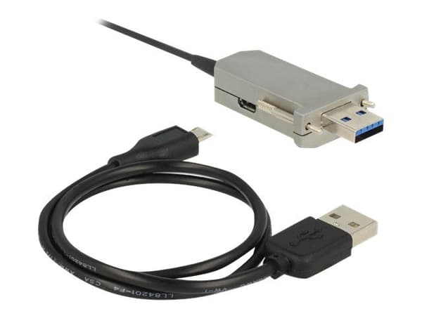 Delock Active Optical - USB-kabelsats - aktiv, tumskruvar - svart