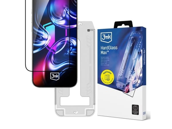 Szklo hartowane 3MK HardGlass Max         z aplikatorem do Apple iPhone 15 Plus/16 Plus