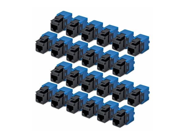 Cat6 Keystone Jack 24-Pack 180-Deg