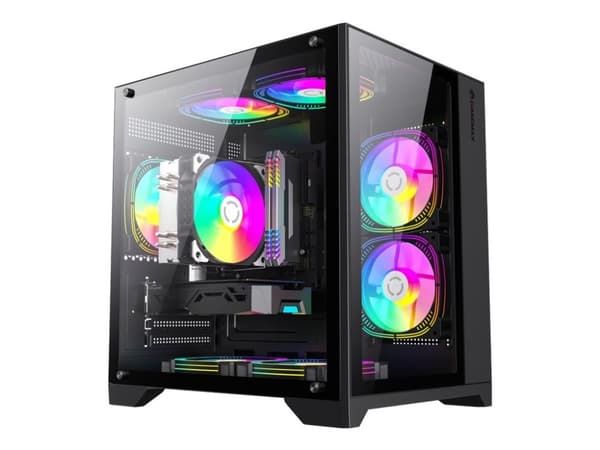 GameMax Infinity Mini BK Tower FlexATX svart transparent