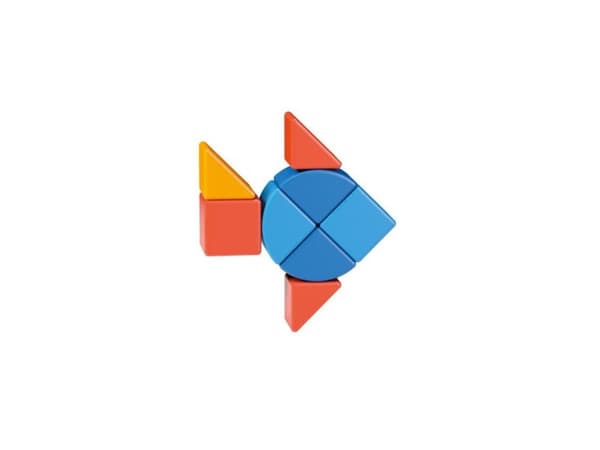 Geomag MagiCube Shapes Recycled Animals, 1 År, 9 styck, Plast