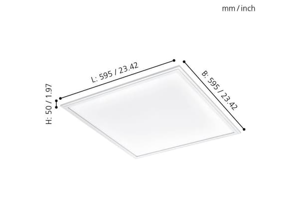 EGLO SALO 1 panel 595x595 4700lm 4000K hvit