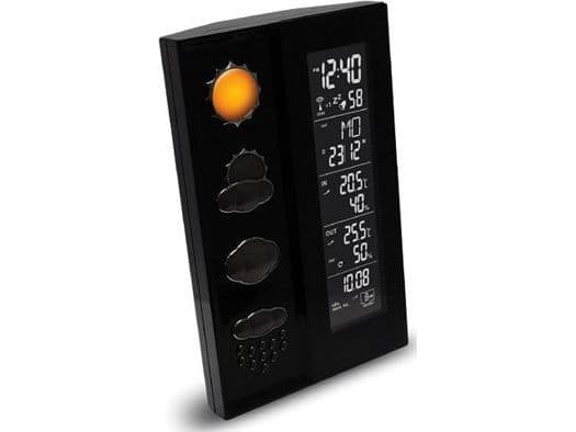 Technoline WS 6650, Svart, Inomhushygrometer, Inomhustermometer, Utomhushygrometer, Utomhustermometer, Regnsensor, hygrometer, Termometer, hygromet...