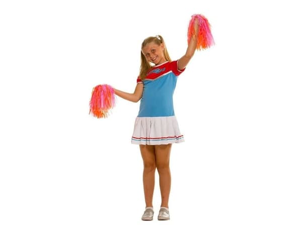 Cheerleader-asu, sininen ja punainen