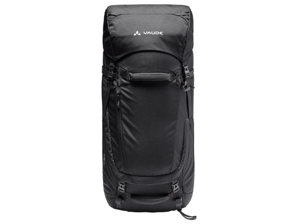 VAUDE Astrum EVO 60+10, Ramme-løs, Front, Turgåing, Svart, Polyester, Polyuretan (PU), Polyester, Polyurethan