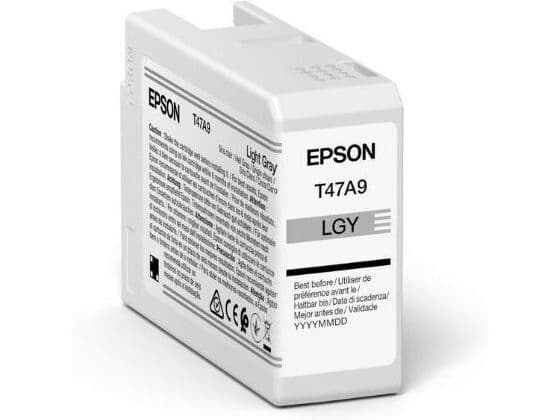 Epson T47A9, Vaaleanharmaa, Väriainepohjainen muste, 50 ml, 1 kpl