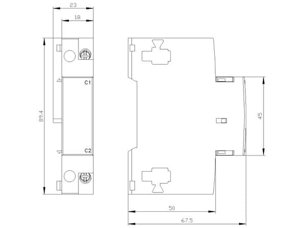 Siemens 3RV2902-1DF0 Trigger 1 st (B x H x D) 18,5 x 90 x 68 mm