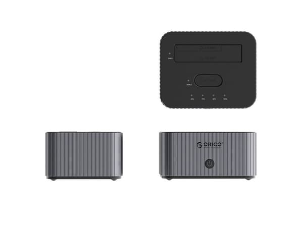 Telakointiasema kloonitoiminnolla M.2 NVME + 2,5"/3,5 HDD / 2,5" SSD - harmaa