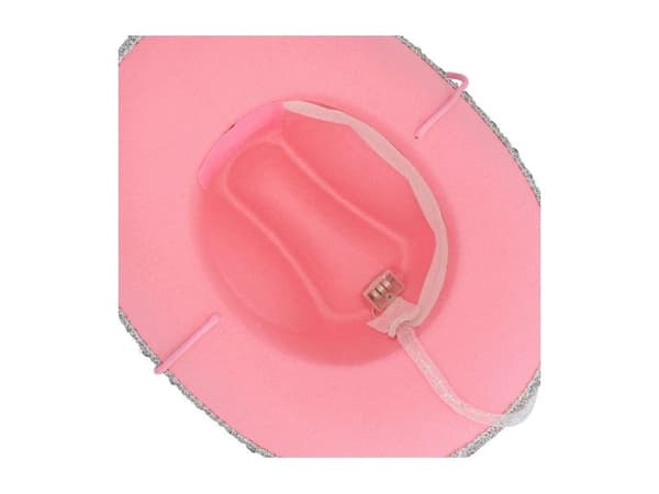 Pink cowboyhat med LED lys