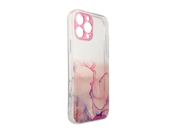 Marble-etuietui til iPhone 12 Pro Max - gel-deksel - Marble Pink