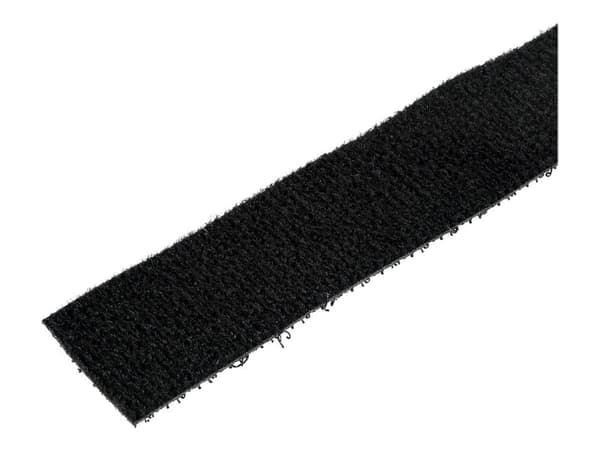 StarTech.com 50ft. Hook and Loop Roll - Cut-to-Size Reusable Cable Ties - Bulk Industrial Wire Fastener Tape - Adjustable Fabric Wraps - Black (HKL...