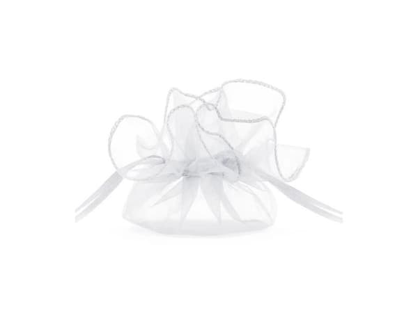 Hvide organza poser, 25 cm