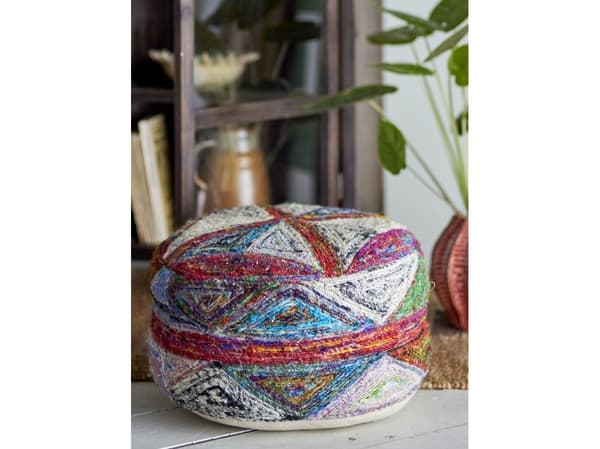 Bloomingville CREATIVE COLLECTION Torano puff, flerfarget, bomull