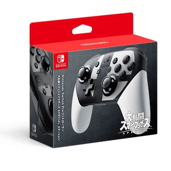 NINTENDO Switch Pro Controller - Super Smash Bros. Ultimate Edition - spelkontroll - 14 knappar - trådlös - Bluetooth - grå, vit - för Nintendo Switch