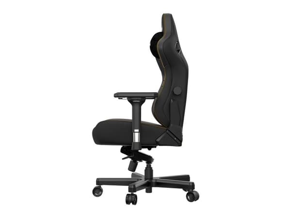 Anda Seat Kaiser 3 L, Polstret Sete, Polstret Rygg, Sort, Sort, Lær, Lær