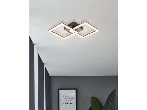 EGLO HUERTA-E LOFT/VÄGG L525 2500 lm svart
