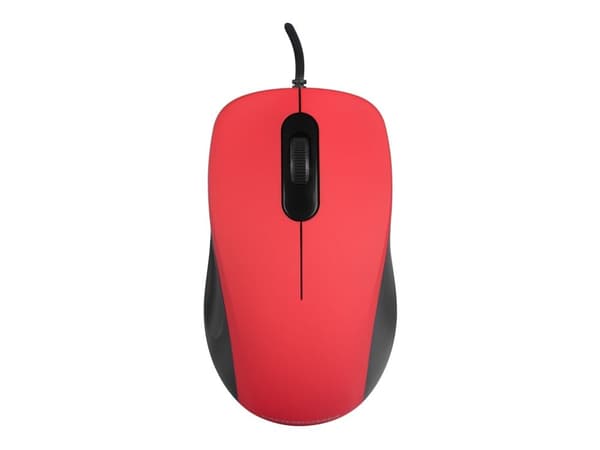 Modecom MC-M10S, Molempikätinen, Optinen, USB A-tyyppi, 1000 DPI, Punainen