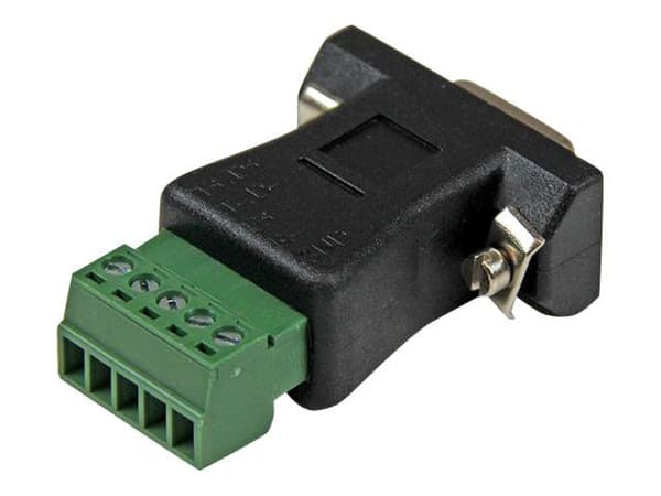StarTech.com RS422 RS485 Serial DB9 -> Terminal Block Adapter, Musta